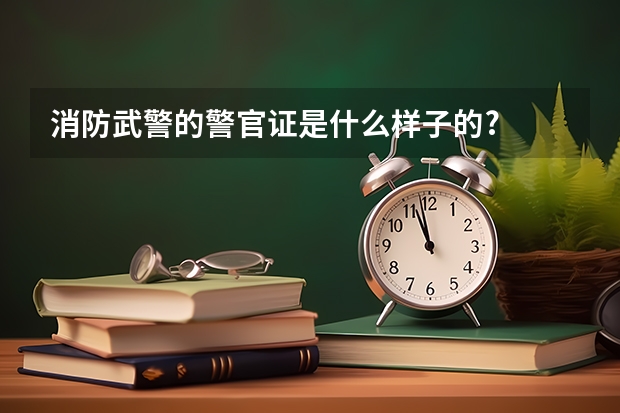 消防武警的警官证是什么样子的?