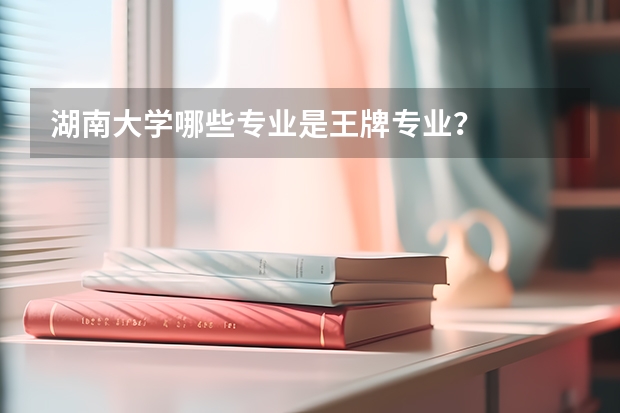 湖南大学哪些专业是王牌专业？