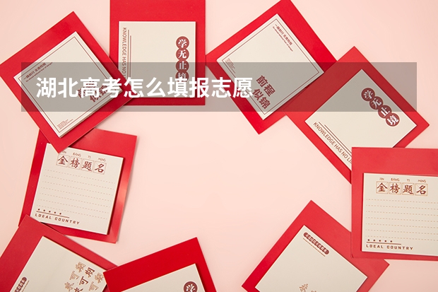湖北高考怎么填报志愿