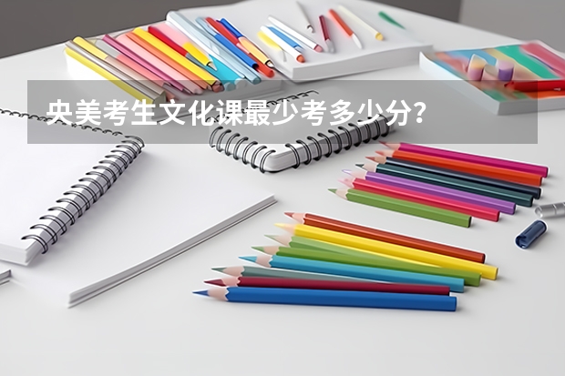 央美考生文化课最少考多少分？