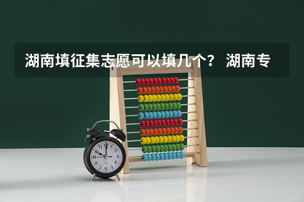 湖南填征集志愿可以填几个？ 湖南专科征集志愿可以报几个啊