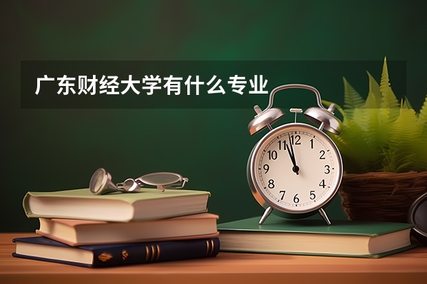 广东财经大学有什么专业