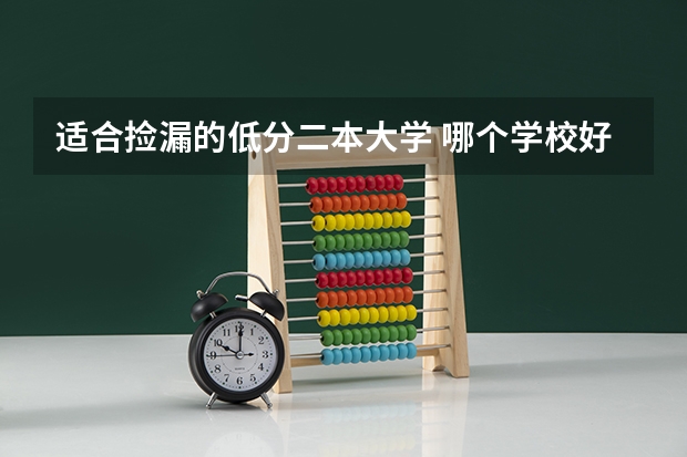 适合捡漏的低分二本大学 哪个学校好